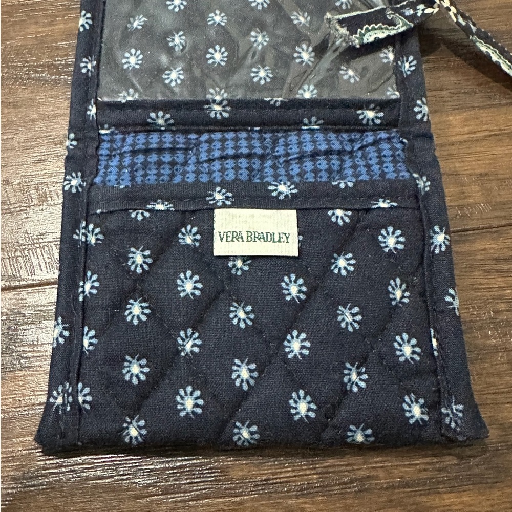 Vera Bradley Women's Blue, White & Green Tri-Fold Wallet - Picture 6 of 10